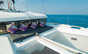 Flybridge auf Katamaran Malediven