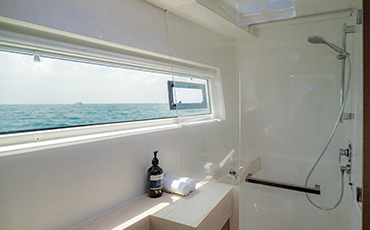 Badezimmer Lagoon 40 Katamaran Malediven