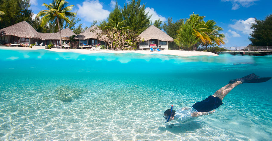 Malediven Inseln mit Hausriff